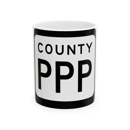 WIS County PPP (Wisconsin) (Road Sign) White Coffee Mug 11oz - Go Mug Yourself