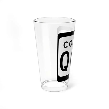 WIS County QQQ (Wisconsin) (Road Sign) Pint Glass 16oz - Go Mug Yourself