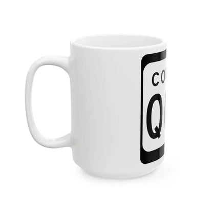 WIS County QQQ (Wisconsin) (Road Sign) White Coffee Mug - Go Mug Yourself