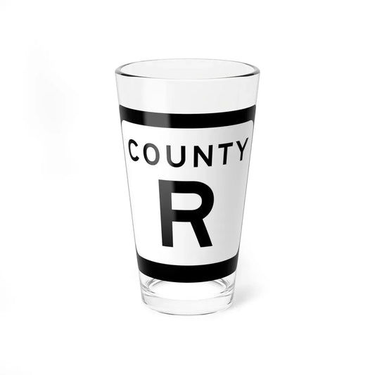 WIS County R (Wisconsin) (Road Sign) Pint Glass 16oz 16oz - Go Mug Yourself