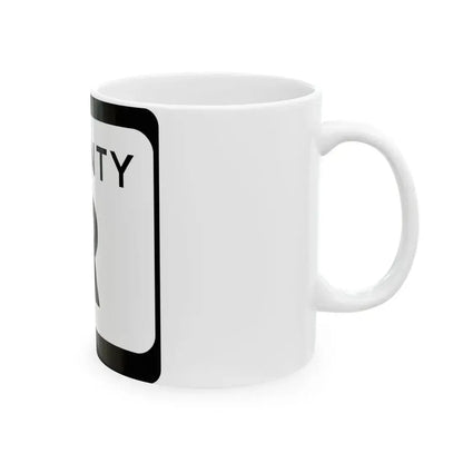 WIS County R (Wisconsin) (Road Sign) White Coffee Mug - Go Mug Yourself