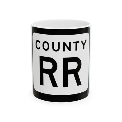 WIS County RR (Wisconsin) (Road Sign) White Coffee Mug 11oz - Go Mug Yourself