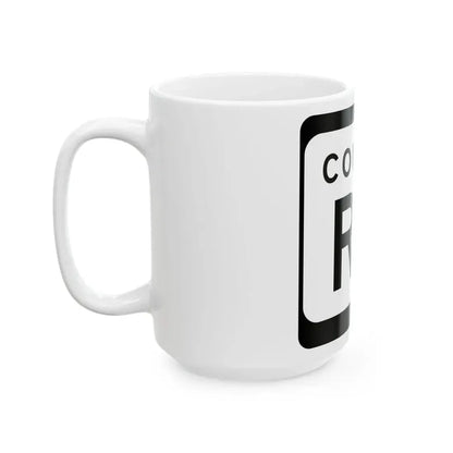 WIS County RR (Wisconsin) (Road Sign) White Coffee Mug - Go Mug Yourself