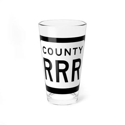 WIS County RRR (Wisconsin) (Road Sign) Pint Glass 16oz 16oz - Go Mug Yourself