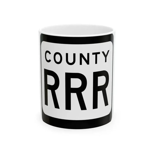 WIS County RRR (Wisconsin) (Road Sign) White Coffee Mug 11oz - Go Mug Yourself