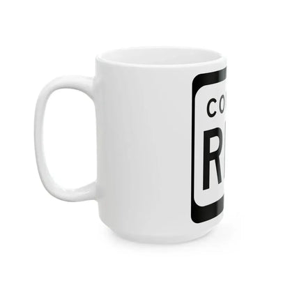 WIS County RRR (Wisconsin) (Road Sign) White Coffee Mug - Go Mug Yourself