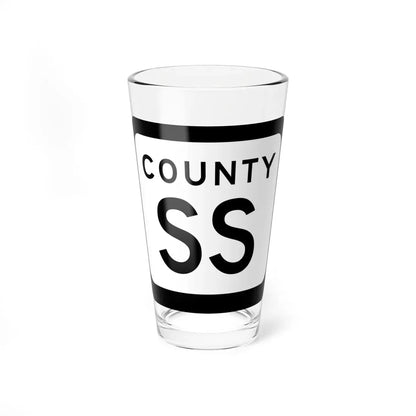 WIS County SS (Wisconsin) (Road Sign) Pint Glass 16oz 16oz - Go Mug Yourself