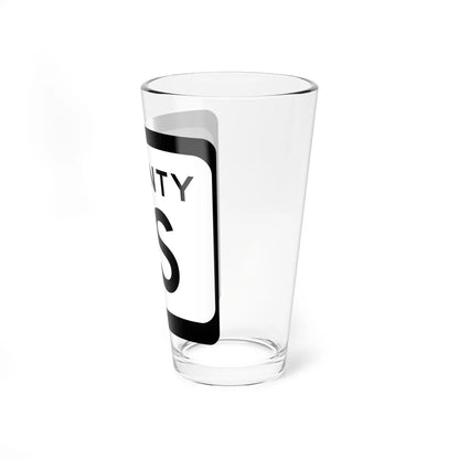 WIS County SS (Wisconsin) (Road Sign) Pint Glss 16oz - Go Mug Yourself