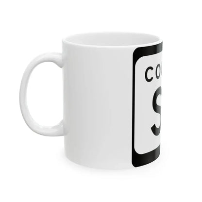 WIS County SS (Wisconsin) (Road Sign) White Coffee Mug - Go Mug Yourself