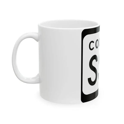 WIS County SSS (Wisconsin) (Road Sign) White Coffee Mug - Go Mug Yourself