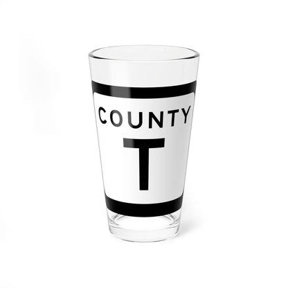 WIS County T (Wisconsin) (Road Sign) Pint Glss 16oz 16oz - Go Mug Yourself
