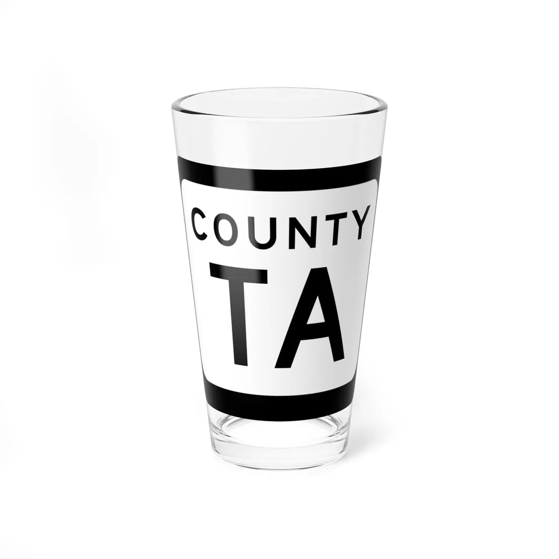 WIS County TA (Wisconsin) (Road Sign) Pint Glss 16oz 16oz - Go Mug Yourself