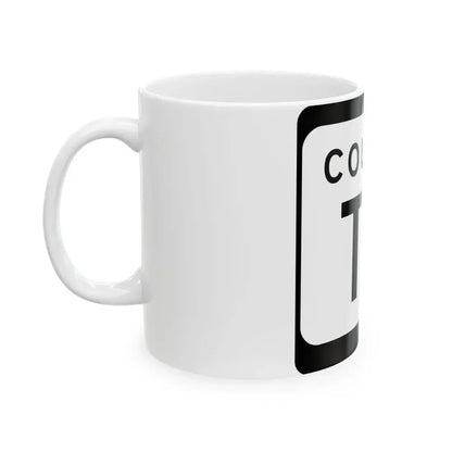 WIS County TA (Wisconsin) (Road Sign) White Coffee Mug - Go Mug Yourself