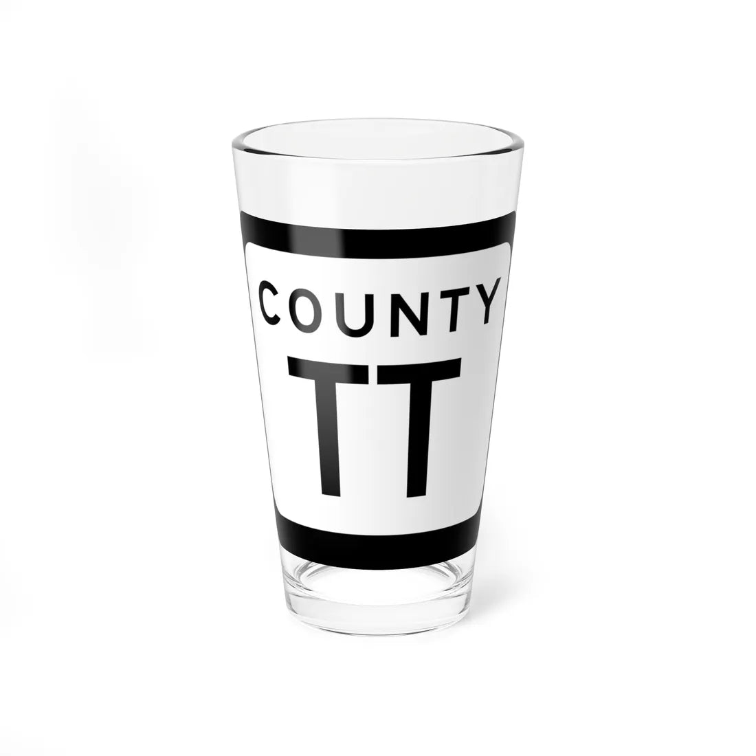 WIS County TT (Wisconsin) (Road Sign) Pint Glss 16oz 16oz - Go Mug Yourself