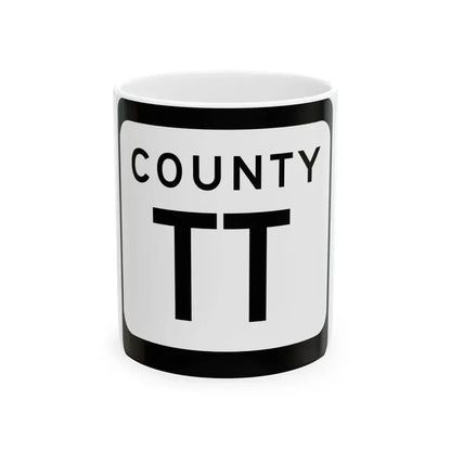 WIS County TT (Wisconsin) (Road Sign) White Coffee Mug 11oz - Go Mug Yourself