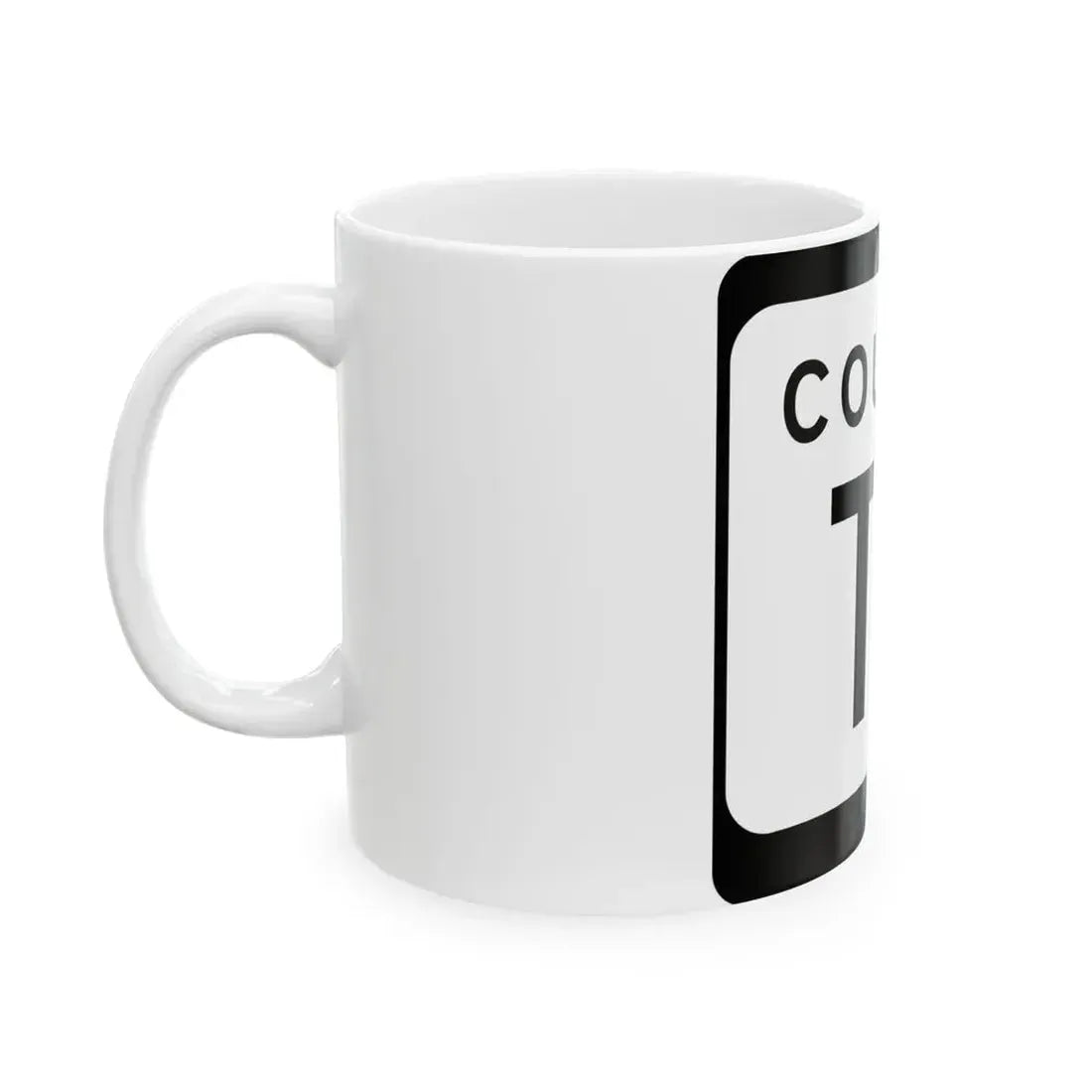 WIS County TT (Wisconsin) (Road Sign) White Coffee Mug - Go Mug Yourself