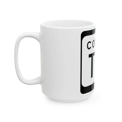 WIS County TTT (Wisconsin) (Road Sign) White Coffee Mug - Go Mug Yourself