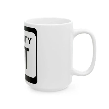 WIS County TTT (Wisconsin) (Road Sign) White Coffee Mug - Go Mug Yourself