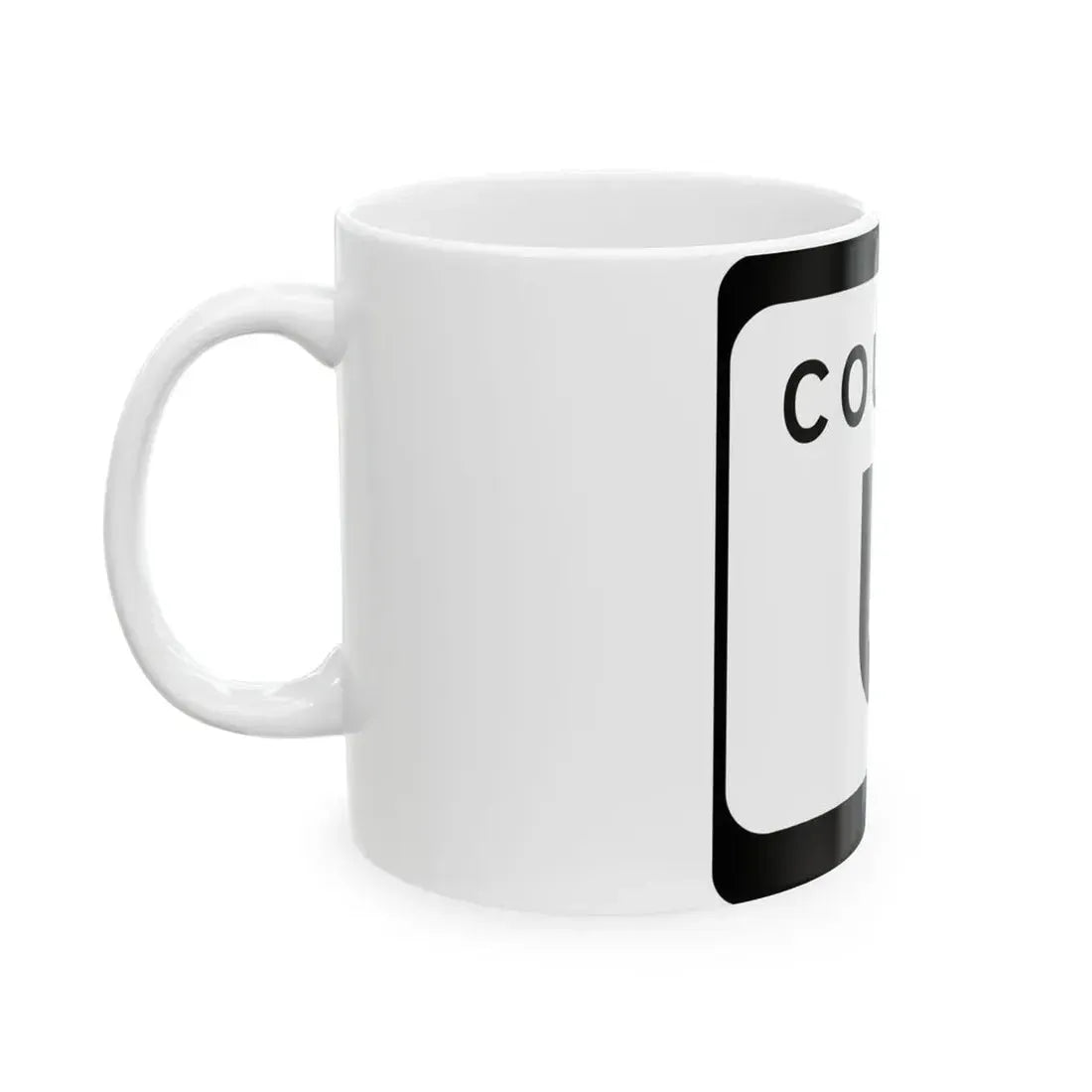 WIS County U (Wisconsin) (Road Sign) White Coffee Mug - Go Mug Yourself