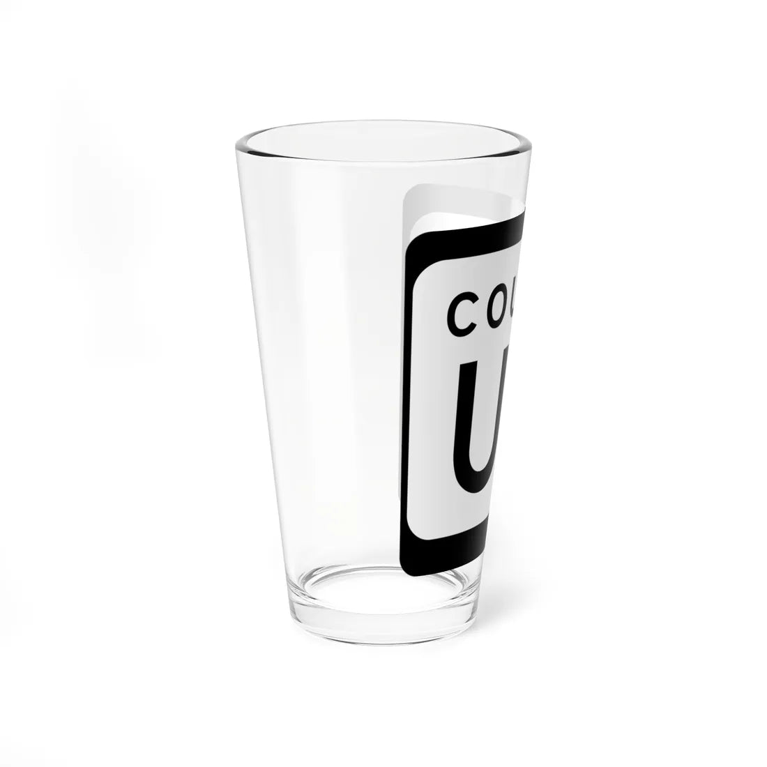 WIS County UU (Wisconsin) (Road Sign) Pint Glss 16oz - Go Mug Yourself