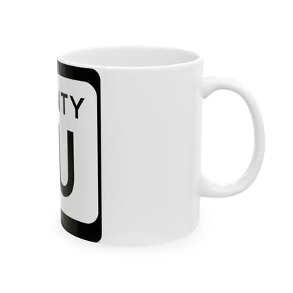 WIS County UU (Wisconsin) (Road Sign) White Coffee Mug - Go Mug Yourself