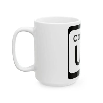 WIS County UU (Wisconsin) (Road Sign) White Coffee Mug - Go Mug Yourself