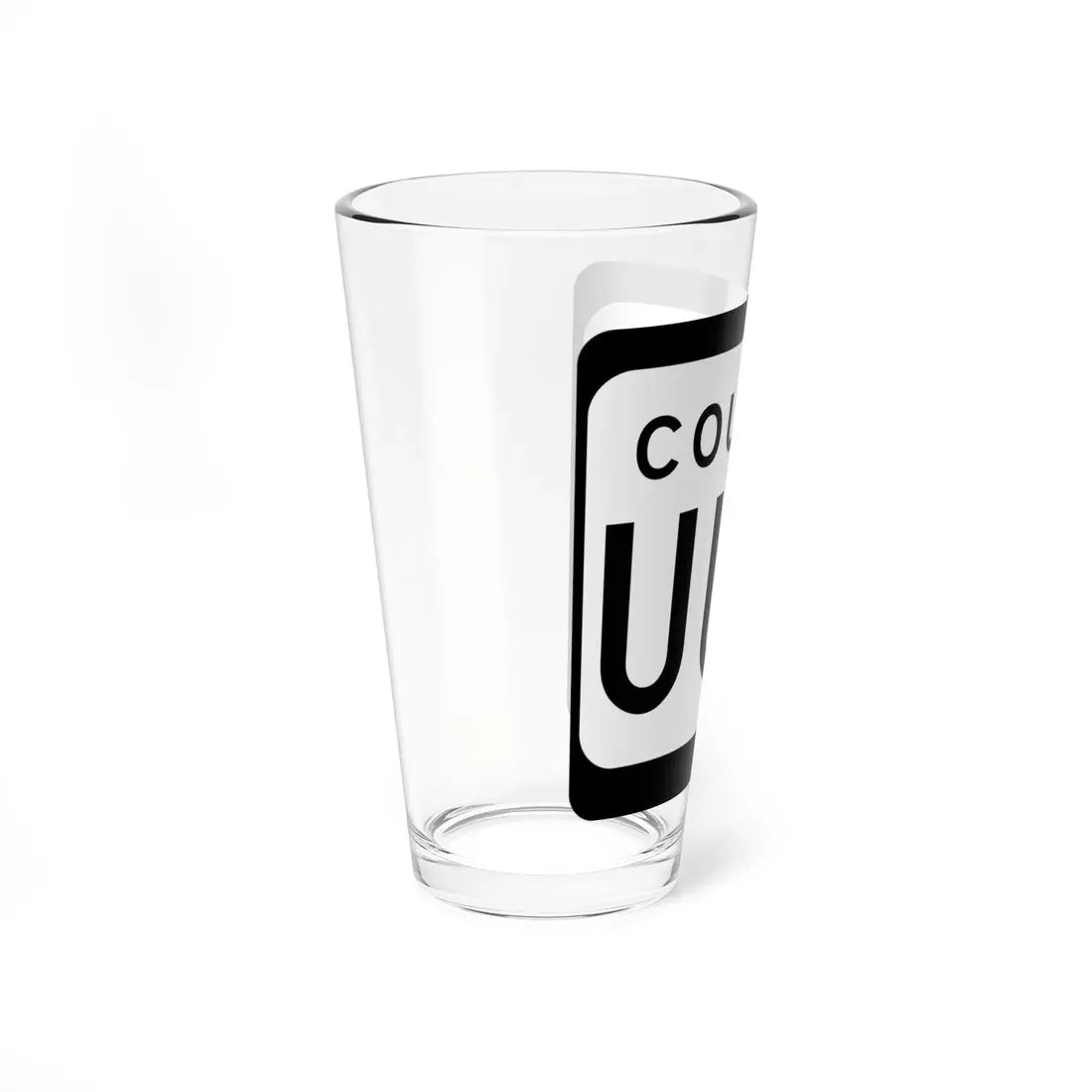 WIS County UUU (Wisconsin) (Road Sign) Pint Glass 16oz - Go Mug Yourself