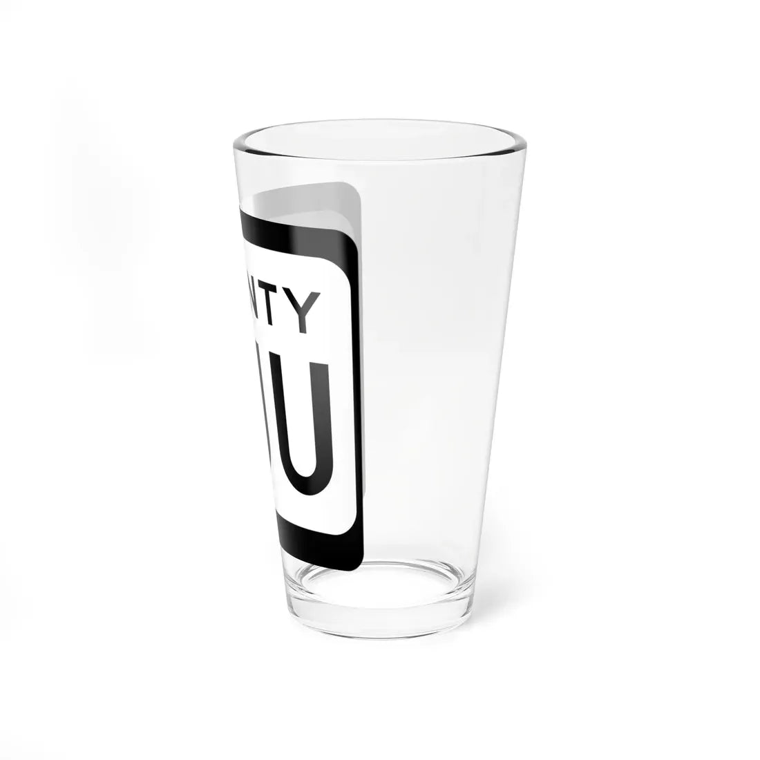 WIS County UUU (Wisconsin) (Road Sign) Pint Glass 16oz - Go Mug Yourself