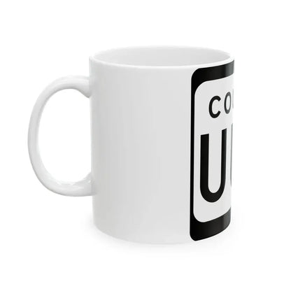 WIS County UUU (Wisconsin) (Road Sign) White Coffee Mug - Go Mug Yourself