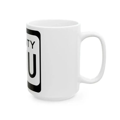 WIS County UUU (Wisconsin) (Road Sign) White Coffee Mug - Go Mug Yourself