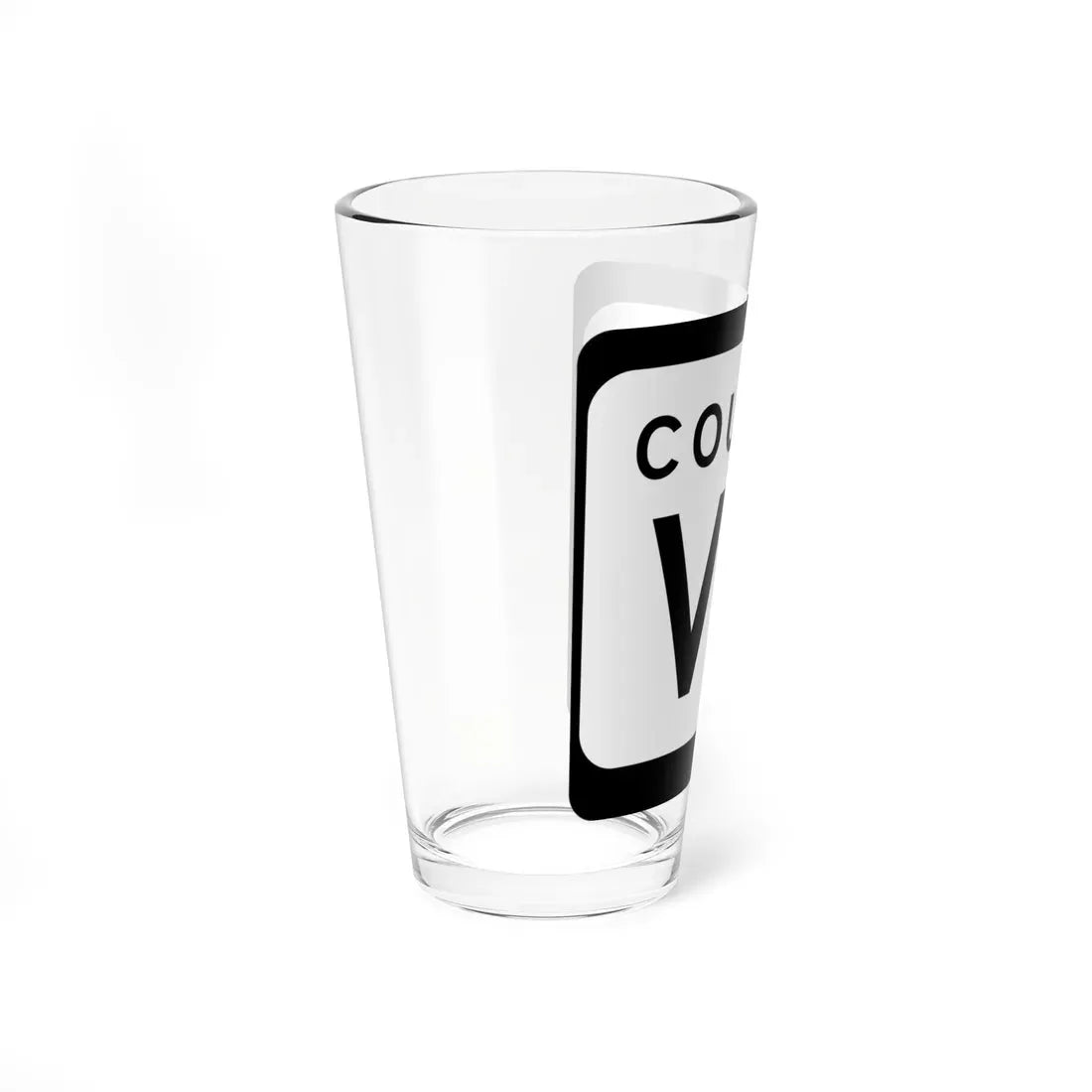 WIS County VK (Wisconsin) (Road Sign) Pint Glass 16oz - Go Mug Yourself