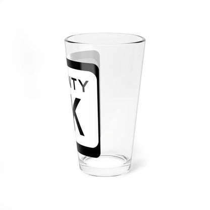 WIS County VK (Wisconsin) (Road Sign) Pint Glss 16oz - Go Mug Yourself