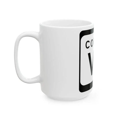 WIS County VV (Wisconsin) (Road Sign) White Coffee Mug - Go Mug Yourself