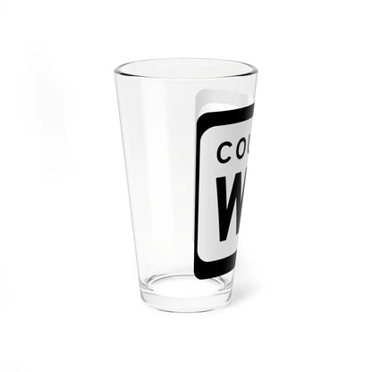 WIS County WW (Wisconsin) (Road Sign) Pint Glss 16oz - Go Mug Yourself