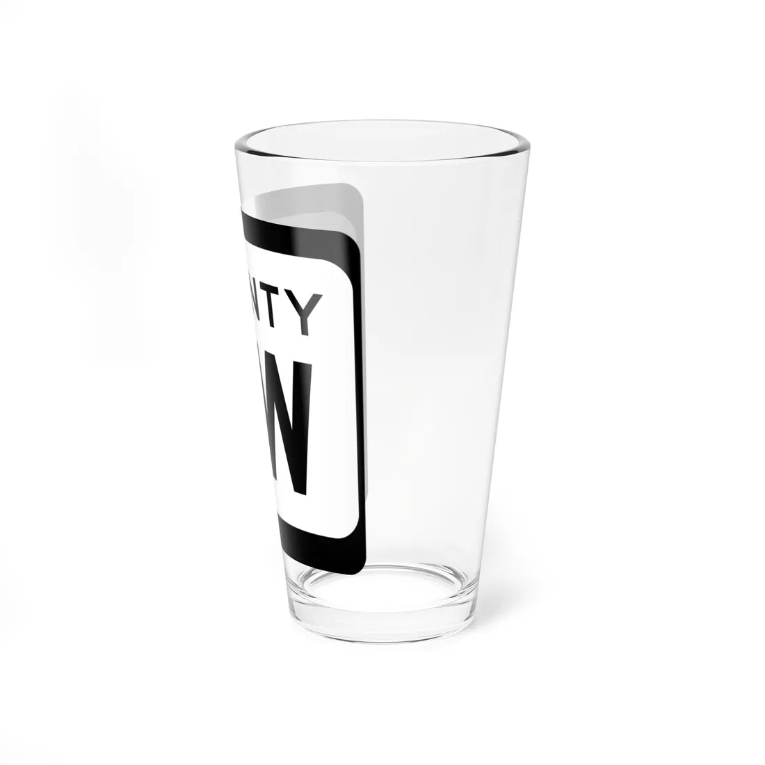 WIS County WW (Wisconsin) (Road Sign) Pint Glss 16oz - Go Mug Yourself