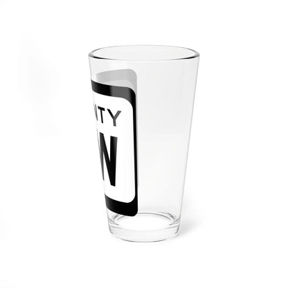 WIS County WW (Wisconsin) (Road Sign) Pint Glss 16oz - Go Mug Yourself