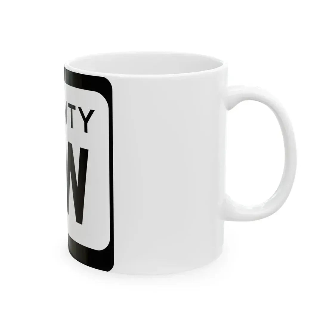 WIS County WW (Wisconsin) (Road Sign) White Coffee Mug - Go Mug Yourself