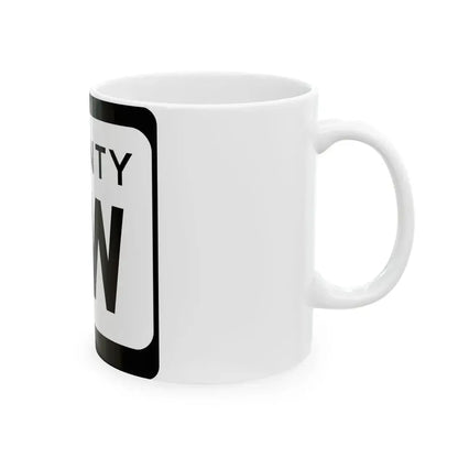 WIS County WW (Wisconsin) (Road Sign) White Coffee Mug - Go Mug Yourself