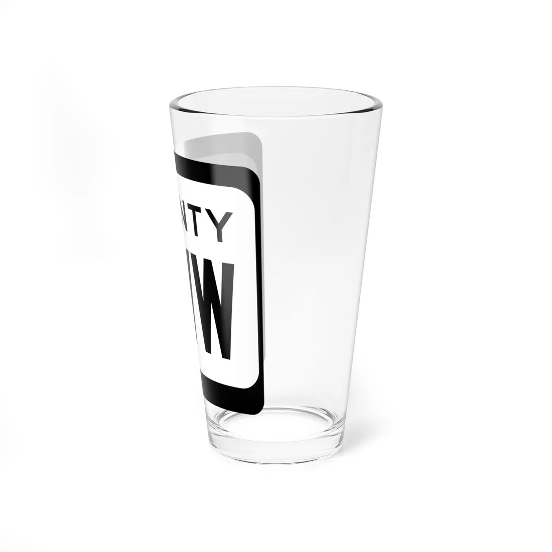 WIS County WWW (Wisconsin) (Road Sign) Pint Glss 16oz - Go Mug Yourself