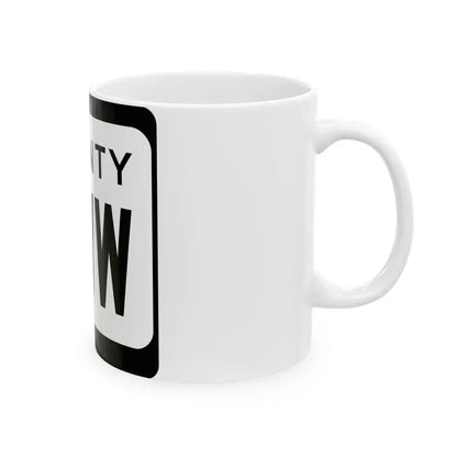 WIS County WWW (Wisconsin) (Road Sign) White Coffee Mug - Go Mug Yourself