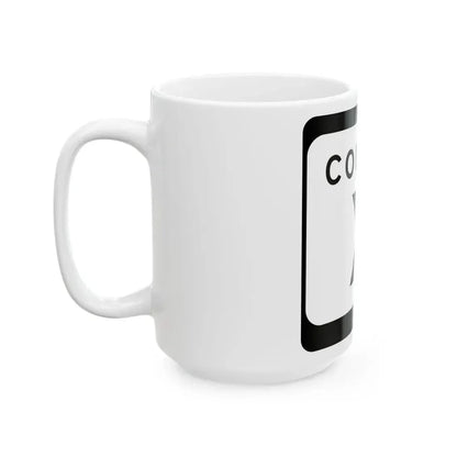 WIS County X (Wisconsin) (Road Sign) White Coffee Mug - Go Mug Yourself