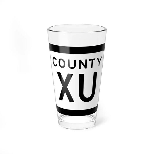 WIS County XU (Wisconsin) (Road Sign) Pint Glass 16oz 16oz - Go Mug Yourself