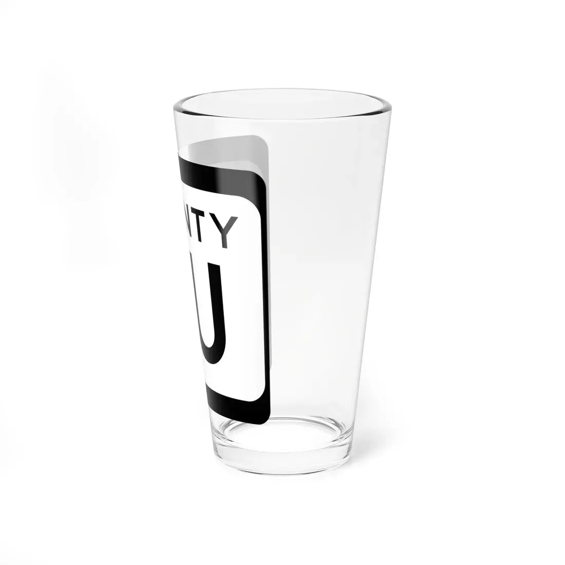 WIS County XU (Wisconsin) (Road Sign) Pint Glass 16oz - Go Mug Yourself