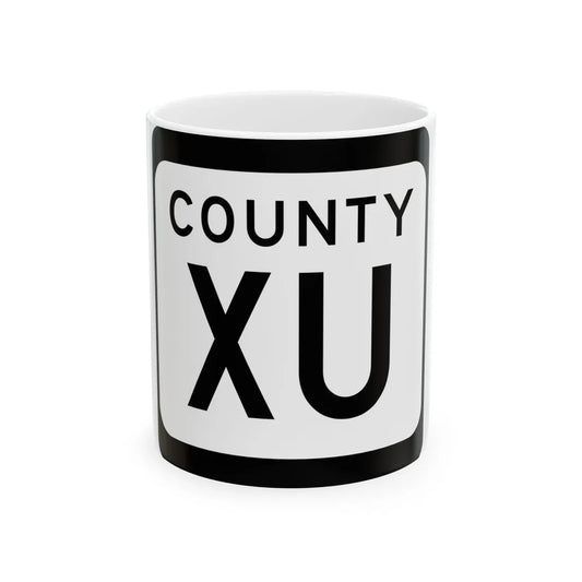 WIS County XU (Wisconsin) (Road Sign) White Coffee Mug 11oz - Go Mug Yourself