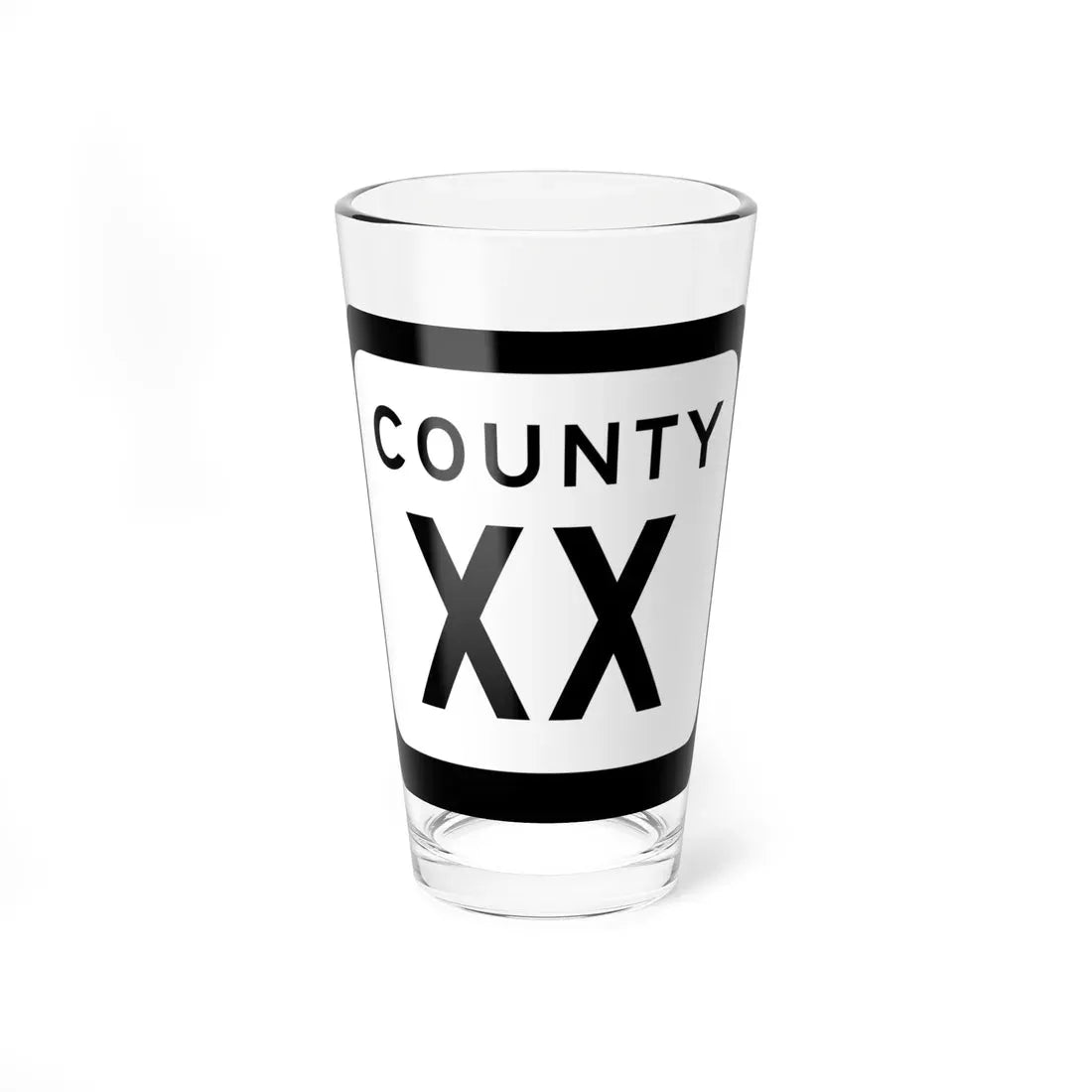 WIS County XX (Wisconsin) (Road Sign) Pint Glass 16oz 16oz - Go Mug Yourself