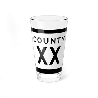 WIS County XX (Wisconsin) (Road Sign) Pint Glss 16oz 16oz - Go Mug Yourself