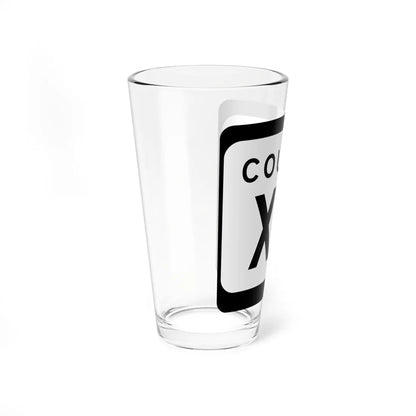 WIS County XX (Wisconsin) (Road Sign) Pint Glss 16oz - Go Mug Yourself