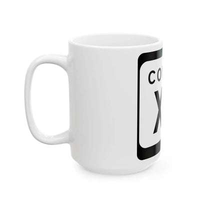 WIS County XX (Wisconsin) (Road Sign) White Coffee Mug - Go Mug Yourself
