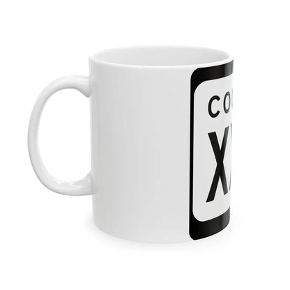 WIS County XXX (Wisconsin) (Road Sign) White Coffee Mug - Go Mug Yourself