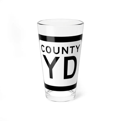 WIS County YD (Wisconsin) (Road Sign) Pint Glass 16oz 16oz - Go Mug Yourself